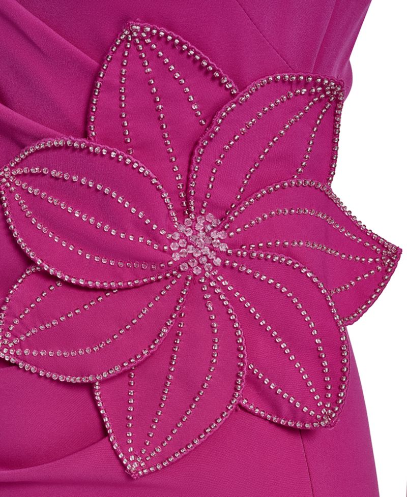 Women's One-Shoulder Pleated Midi Dress