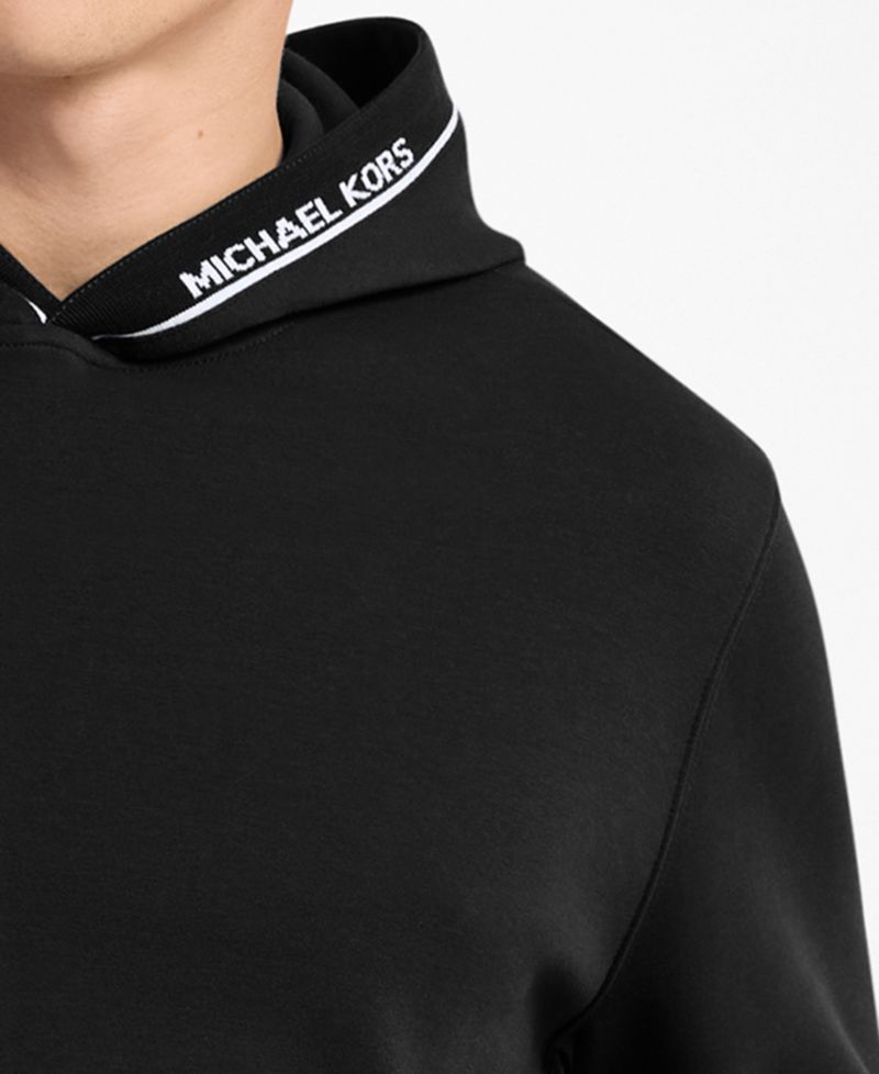 Men's Ribbed Logo Pull-On Hoodie