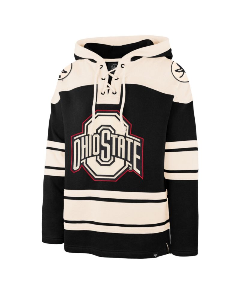 Men's '47 Black Ohio State Buckeyes Superior Lacer Hoodie