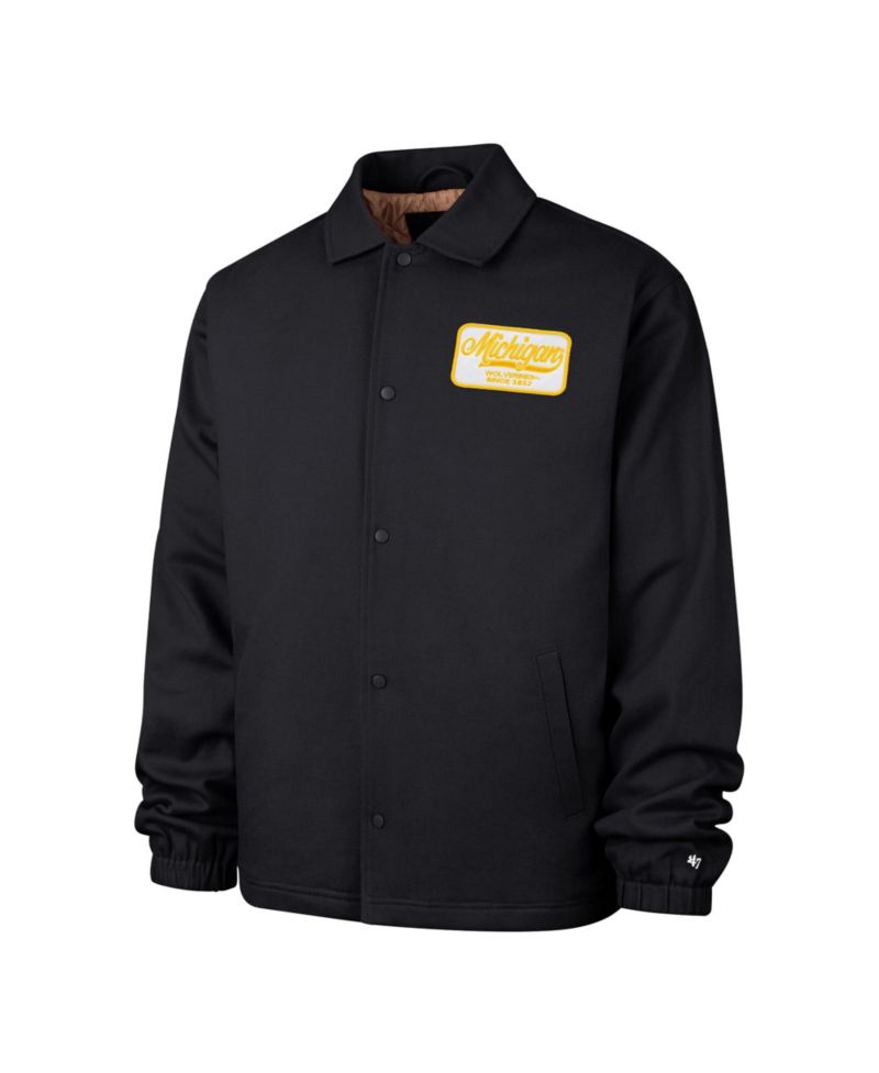 Men's '47 Navy Michigan Wolverines Retread Full-Snap Coaches Jacket