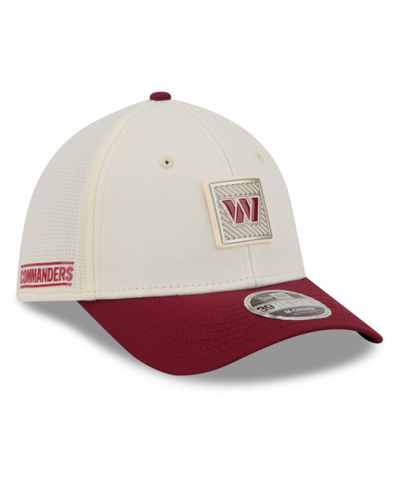 Men's Cream/Burgundy Washington Commanders 2026 NFL Training Camp 39THIRTY Flex Hat