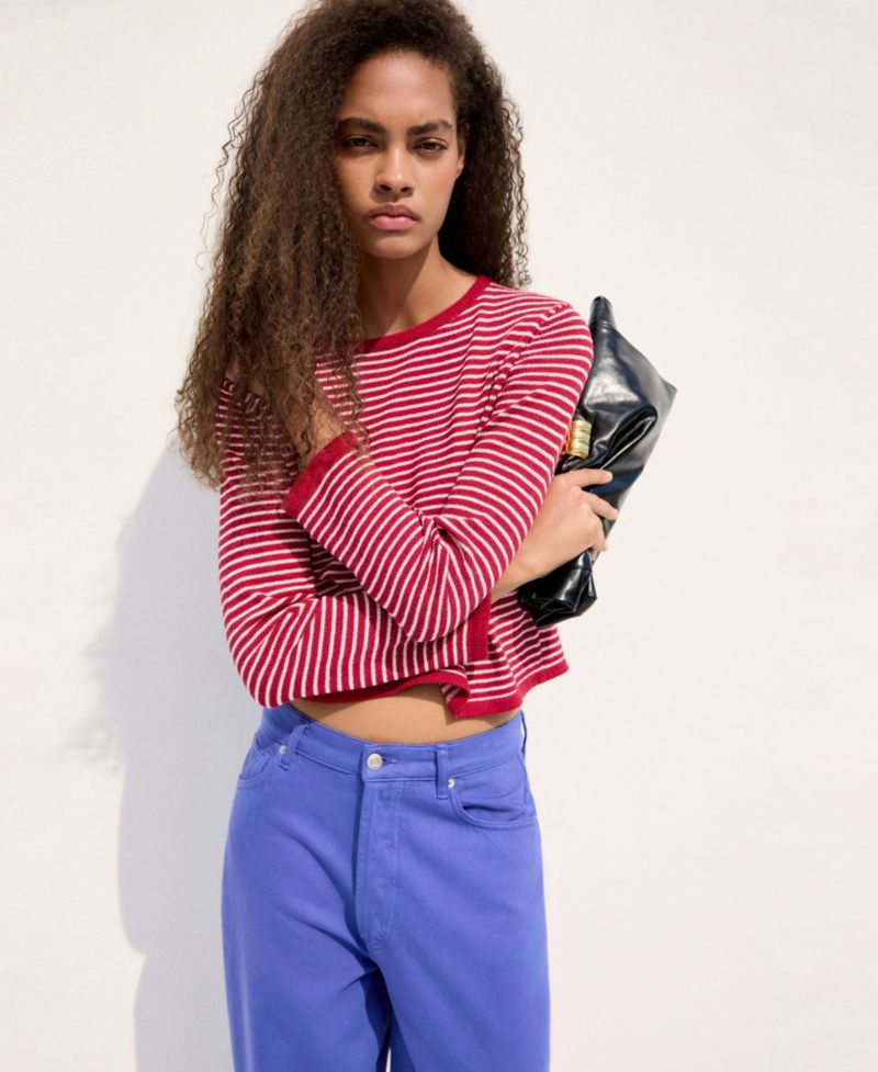 Women's Knit Striped Sweater