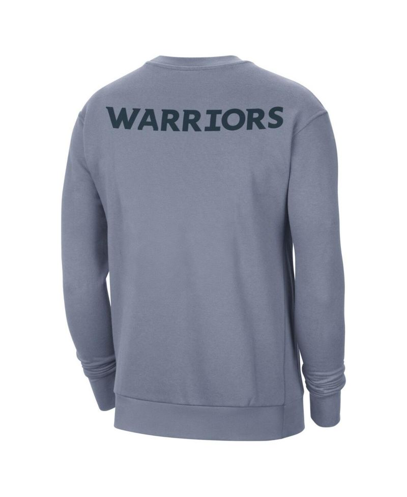 Men's Blue Golden State Warriors Courtside Statement Edition Heavyweight Pullover Sweatshirt