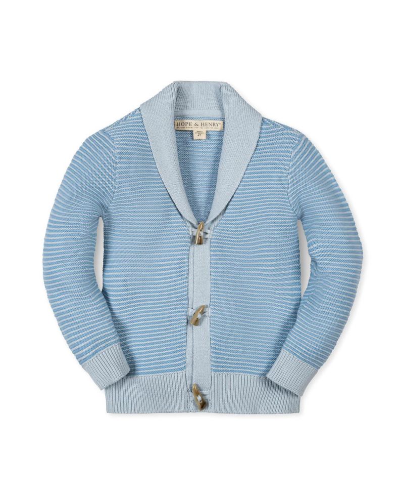 Hope and Henry Little and Big Boys' Organic Shawl Collar Cardigan Sweater