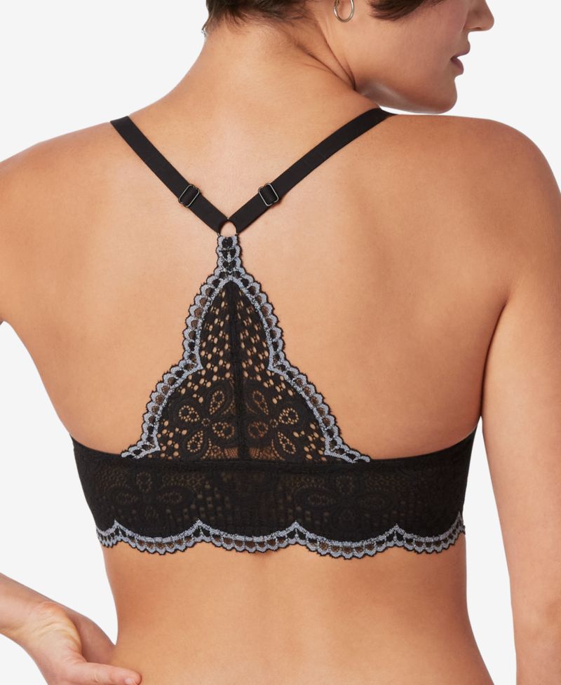 One Fab Fit Lace T-Back Shaping Underwire Front Close Bra 7112
