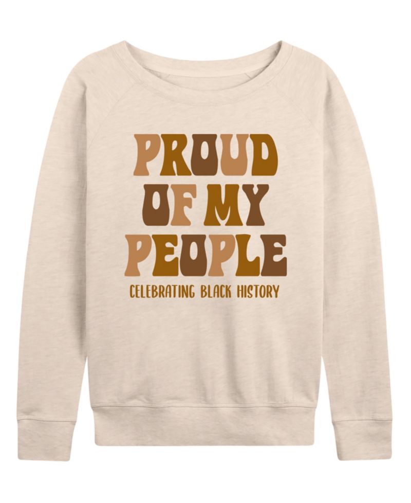 Women's Instant Message Proud Of My People French Terry Long-Sleeve T-Shirt