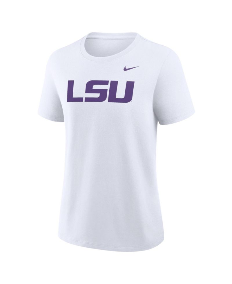 Women's White LSU Tigers Primary Logo T-Shirt