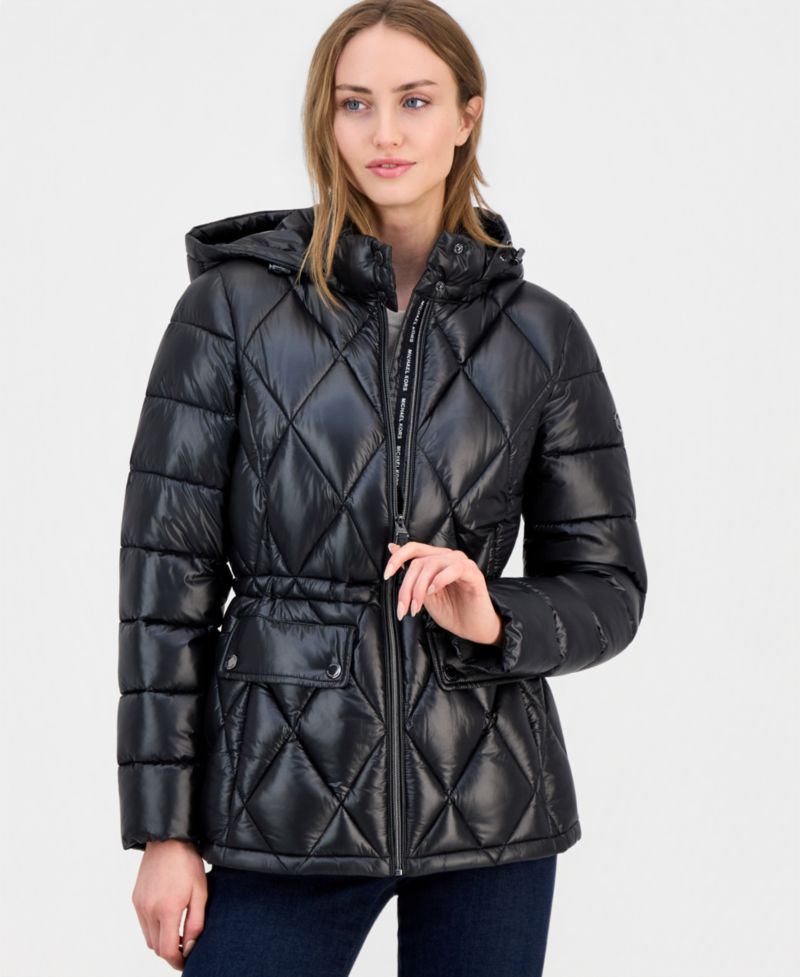 Michael Kors Petite Hooded Anorak Puffer Packable Coat