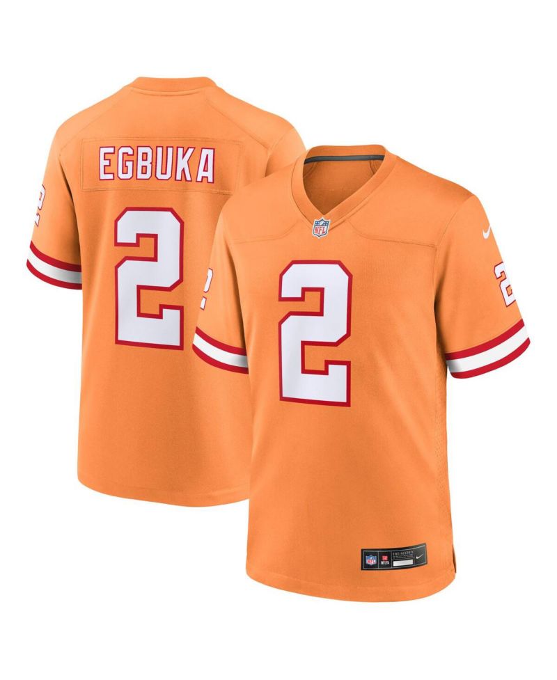 Men's Emeka Egbuka Creamsicle Tampa Bay Buccaneers Alternate 2 Game Jersey