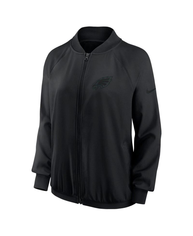 Women's Black Philadelphia Eagles Raglan Full-Zip Jacket