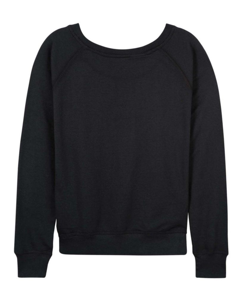 Women's Instant Message Black Teacher Magic French Terry Long-Sleeve T-Shirt