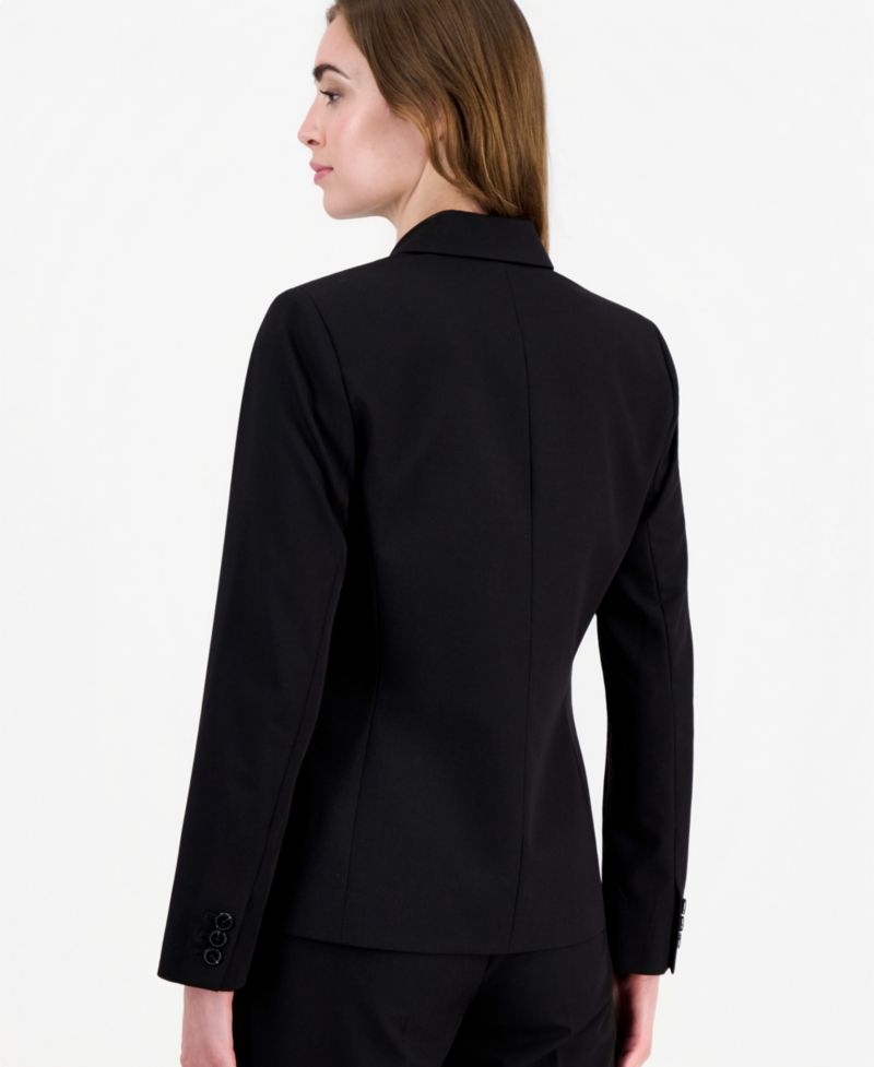 Women's One-Button Short Shoulder-Padded Blazer