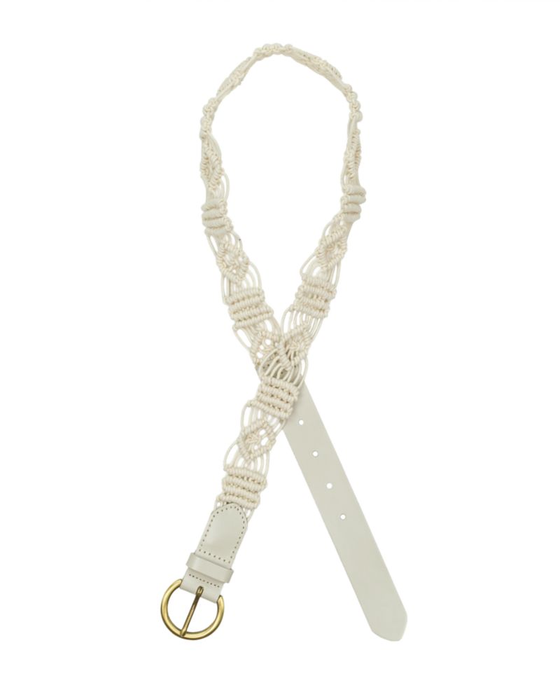 Miramas Macrame Rope and Leather Belt