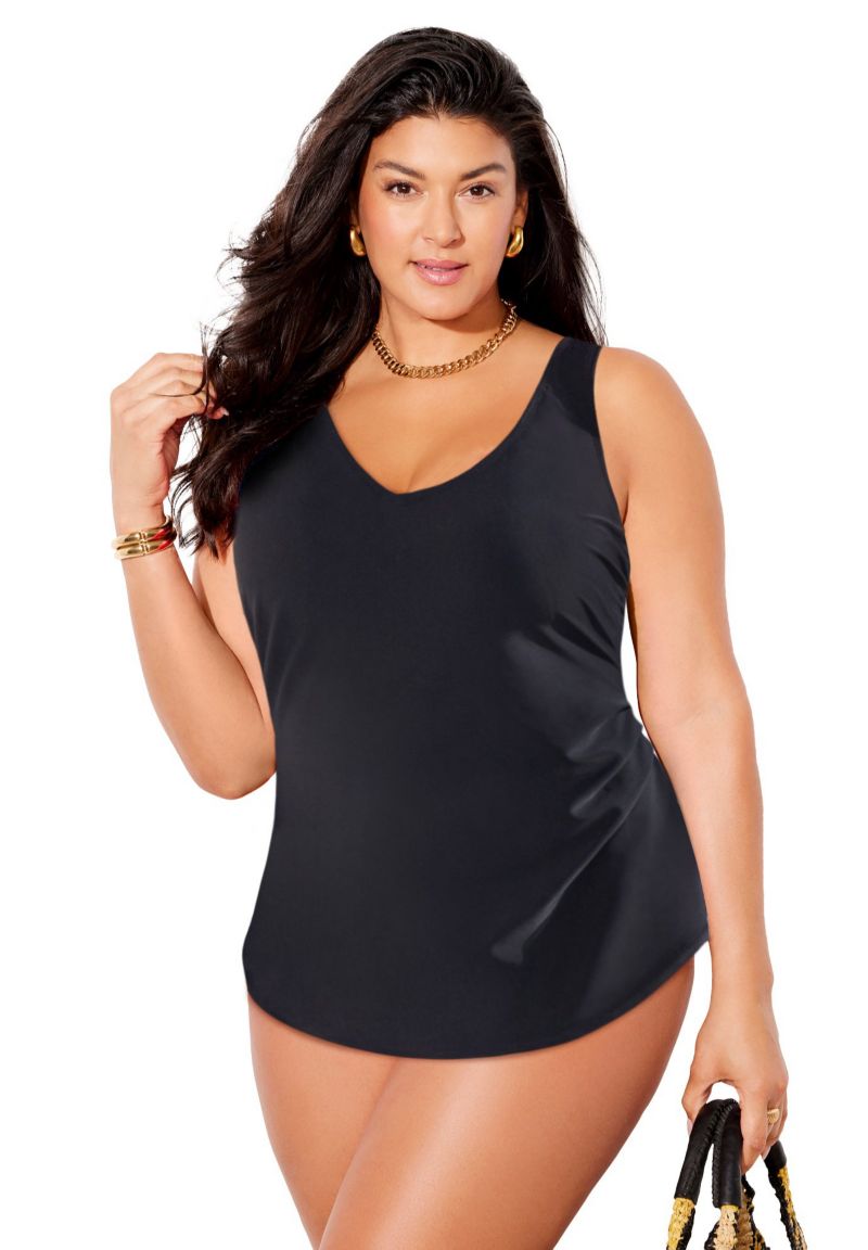 Women's Sarong Front One Piece Swimsuit