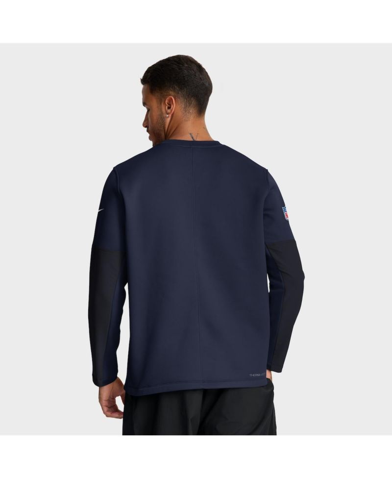 Men's Navy Denver Broncos Sideline Scripted to Win Performance Long Sleeve T-Shirt