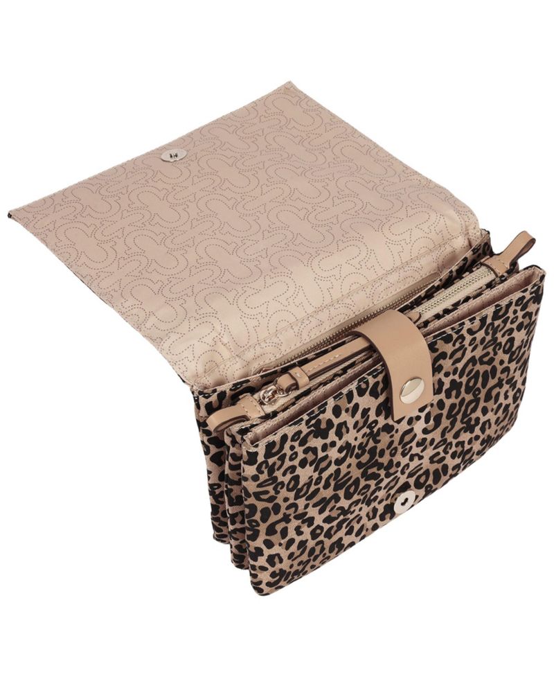 Women's Bling Logo Leopard Messenger Bag