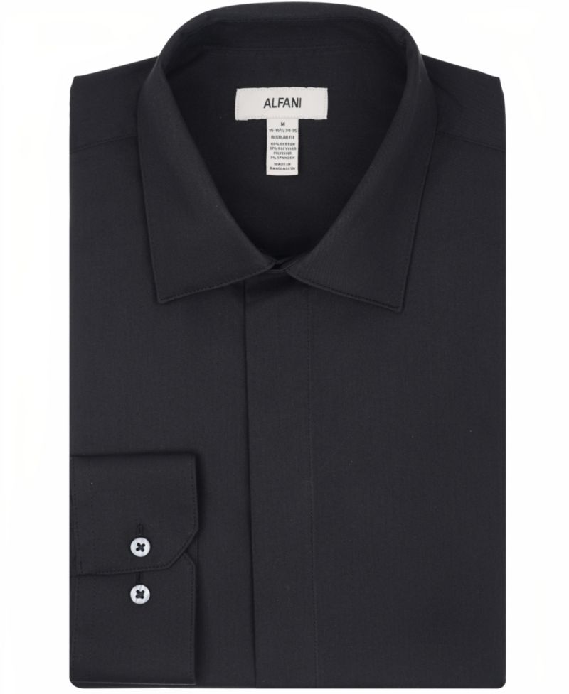 Men's No Iron Formal Solid Dress Shirt