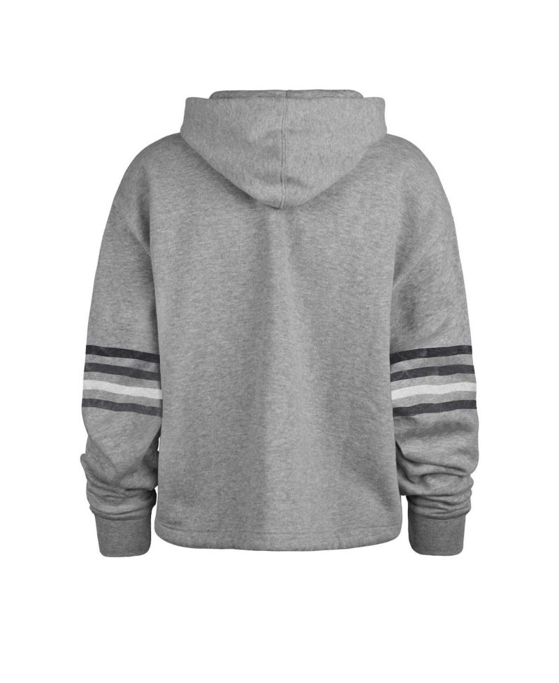 Women's Heather Gray Distressed Las Vegas Raiders Upland Bennett Pullover Hoodie