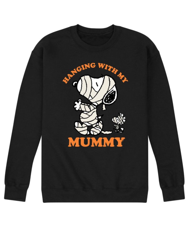 Men's Peanuts Hanging With Mummy Fleece T-shirt