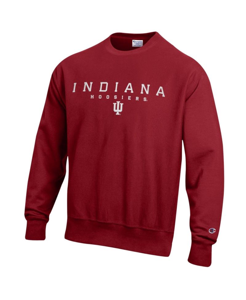 Men's Indiana Hoosiers Relentless Reverse Weave Heavyweight Crewneck Sweatshirt