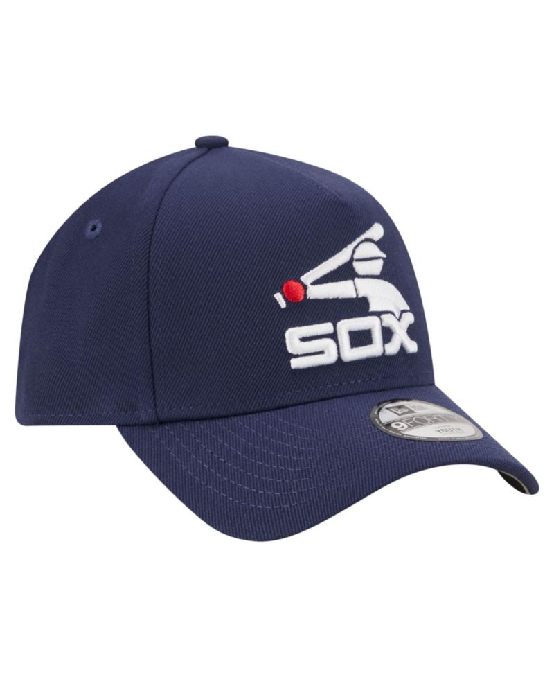 Big Boys and Girls Navy Chicago White Sox Cooperstown Logo 9FORTY A-Frame Adjustable Hat