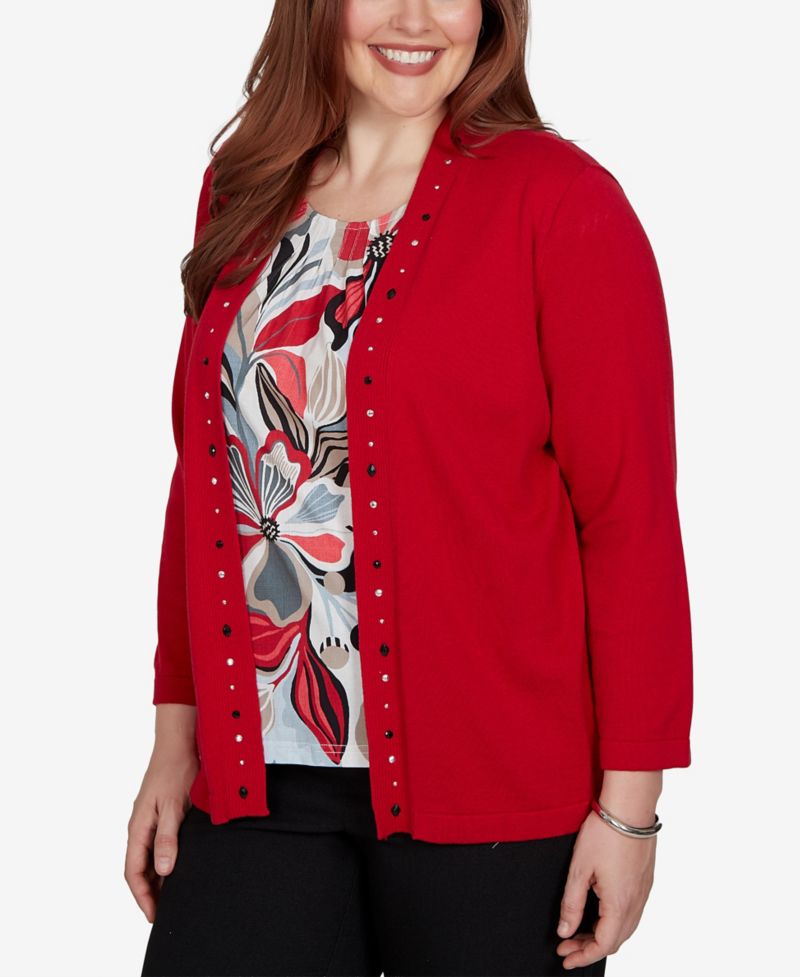 Women's Shawl Collar 3/4-Sleeve Cardigan
