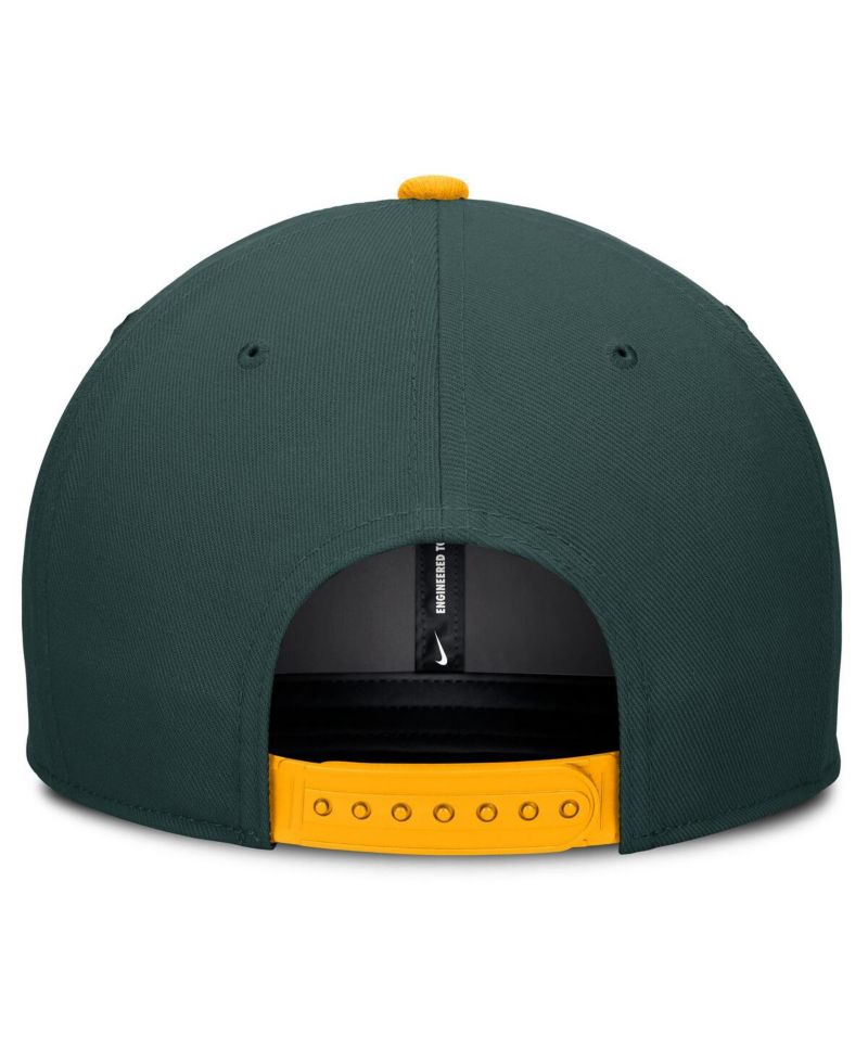 Men's Green/Gold Athletics Pro Performance Snapback Hat