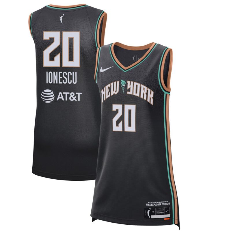 Women's Sabrina Ionescu Black New York Liberty 2021 Explorer Edition Victory Player Jersey