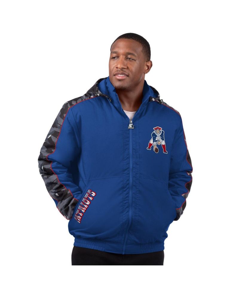 Men's Navy New England Patriots Thursday Night Gridiron Full-Zip Hoodie Jacket