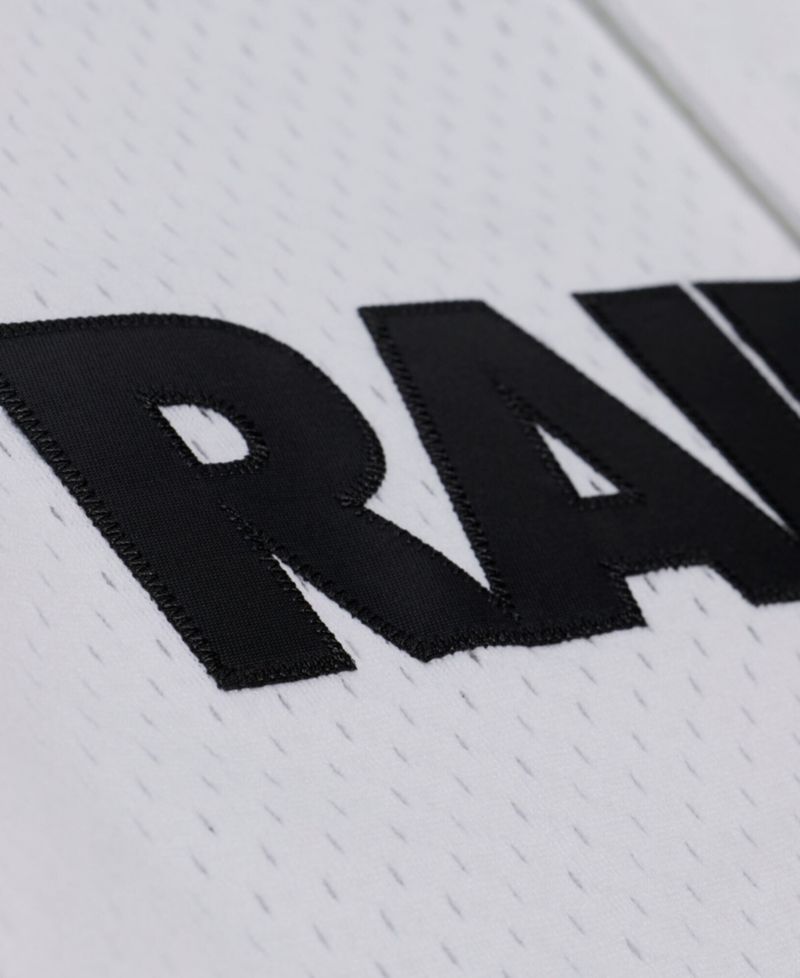 Men's White Las Vegas Raiders Monochrome Mesh Full-Button Baseball Jersey