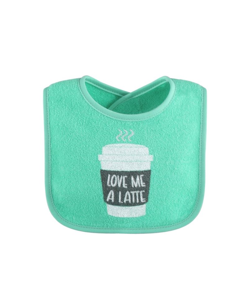 Cotton Baby Bibs for Girls or Boys, 8 Pack, Green, Blue, Yellow
