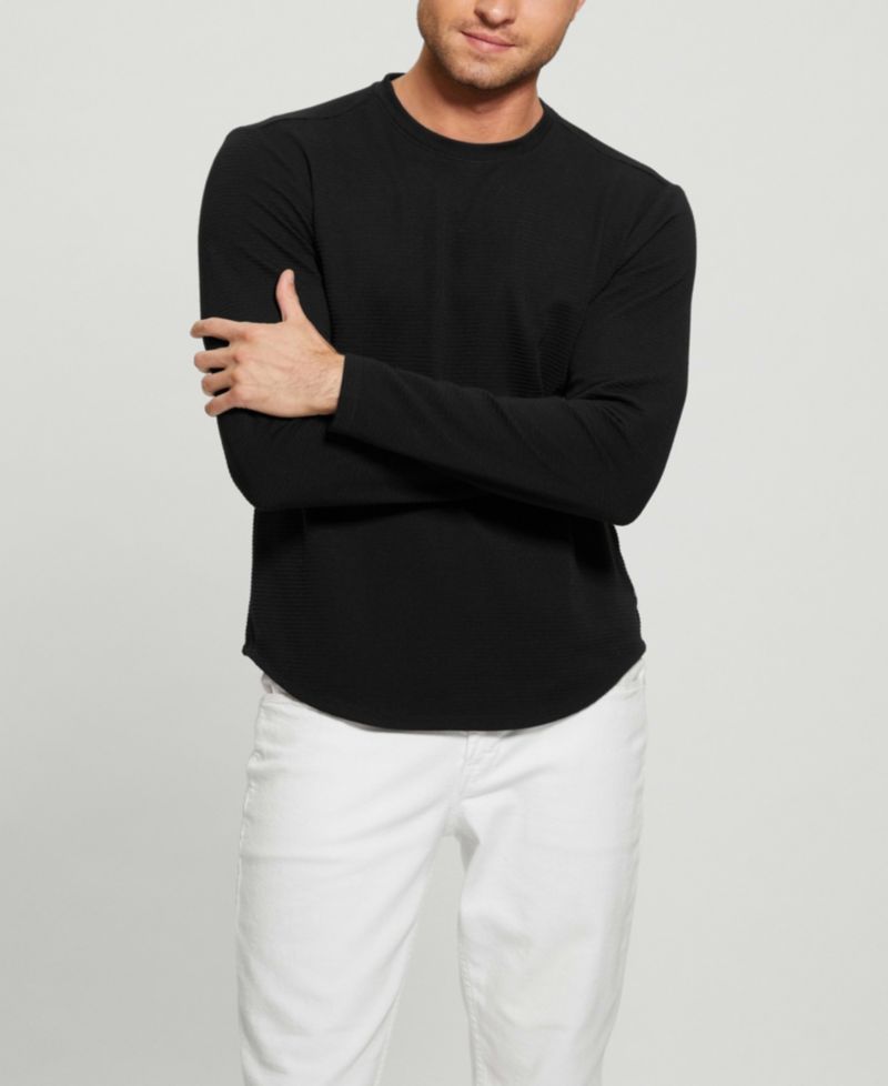 Men's Textured Long-Sleeve T-Shirt