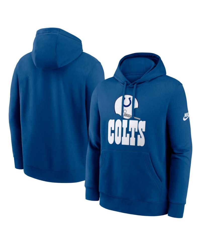 Men's Royal Indianapolis Colts Best Season Rewind Club Pullover Hoodie