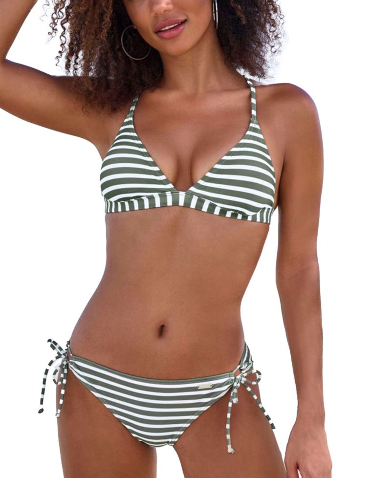 Women's Cross Back Removable Pads Triangle Bikini Top
