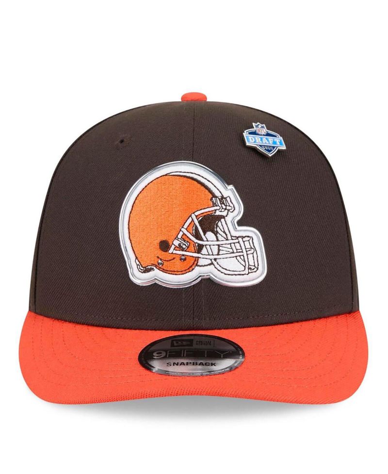 Men's Brown/Orange Cleveland Browns 2026 NFL Draft On Stage Pre-Curved 9FIFTY Snapback Hat