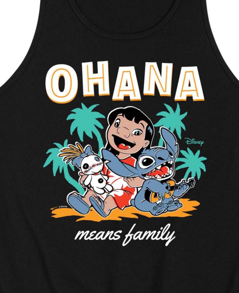 Men's Lilo And Stitch Ohana Means Family Graphic Tank Top