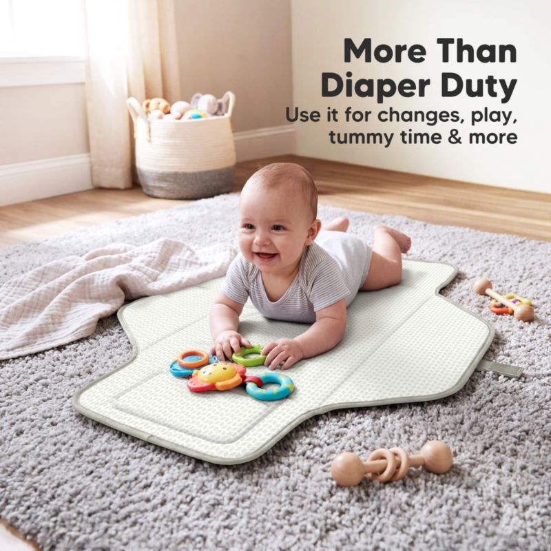 Flex Portable Changing Pad for Baby, Travel, Foldable Large Waterproof Baby Diaper Changing Mat for Diaper Bag