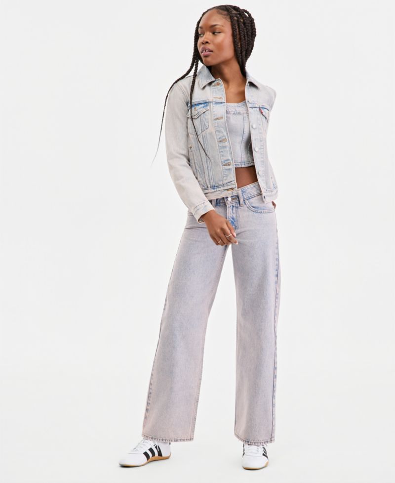 Plus Size Button-Down Original Denim Trucker Jacket