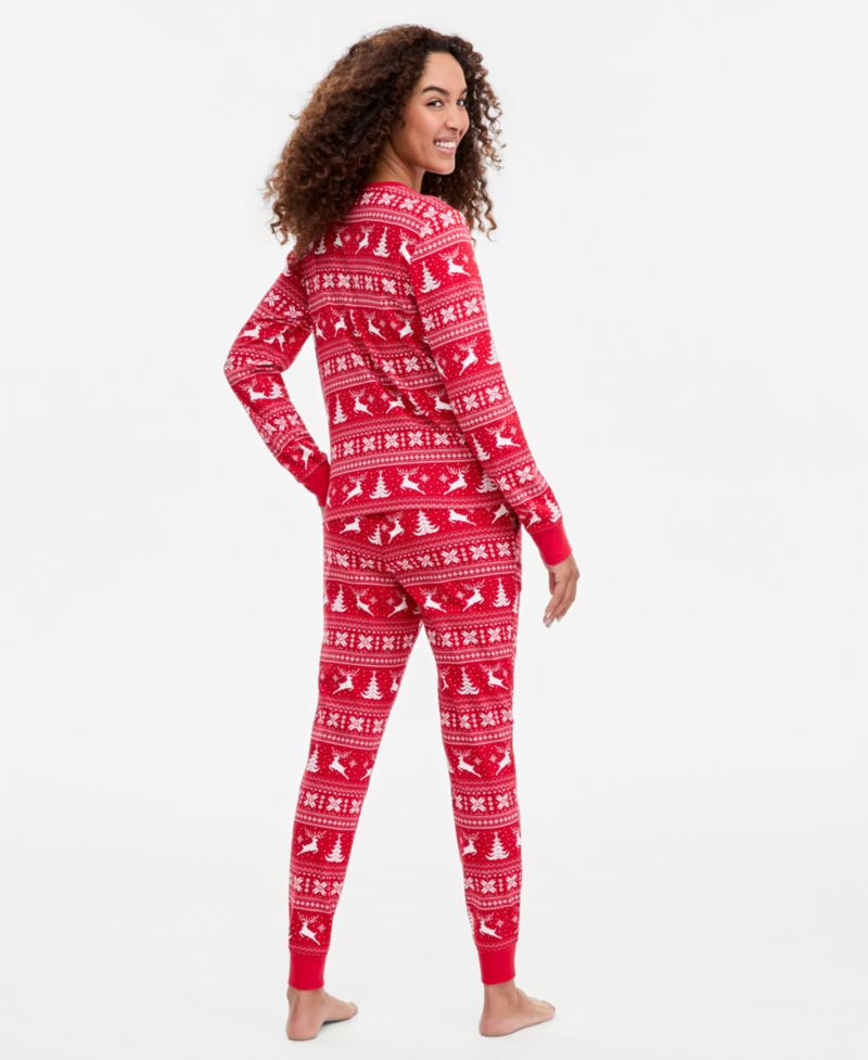 Women's Deer Fairisle Pajama Set