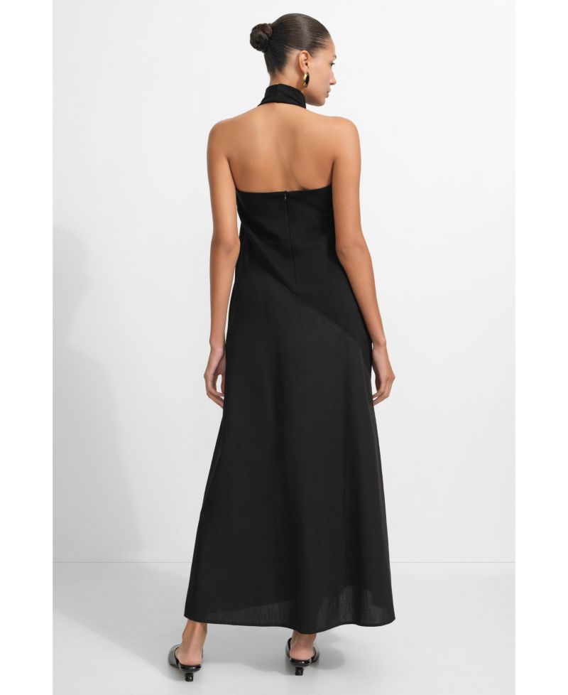 Women's Denali Halter Open-Back Cotton Maxi Dress