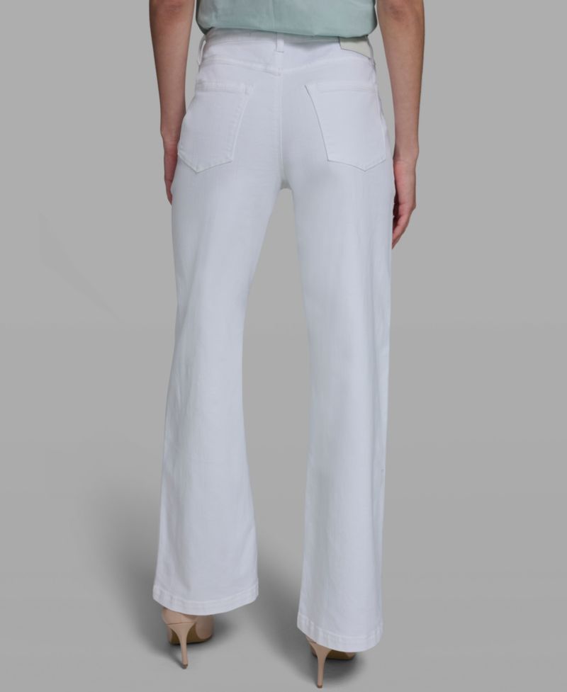 Women's Wide-Leg Mid-Rise Front Pocket Jeans