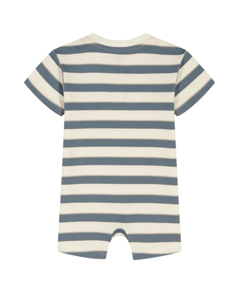 Baby Boys' French Terry Striped Crewneck Romper