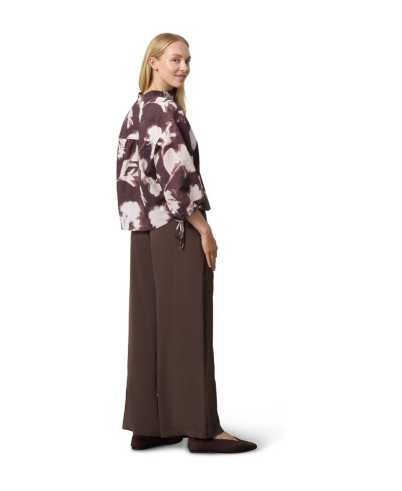 Women's Floral-Print Balloon-Sleeve Blouse