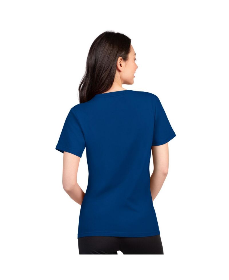 Women's Royal Indianapolis Colts Super-Slim Lightweight Winning Crew T-Shirt