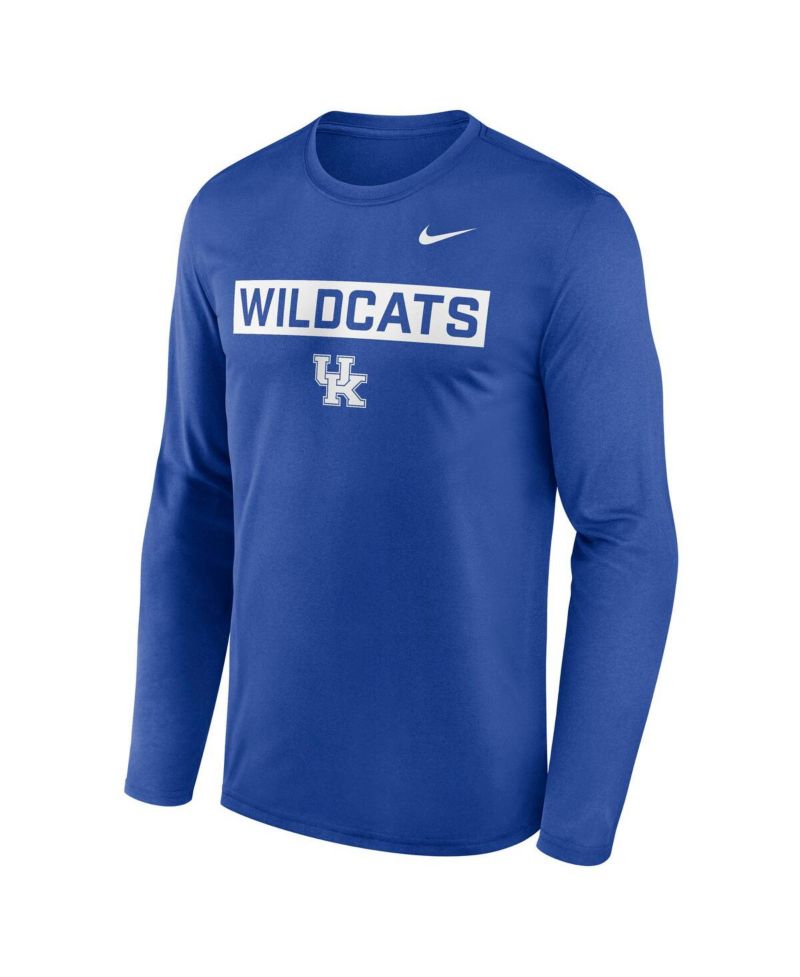 Men's Royal Kentucky Wildcats Primetime Campus 2-Hit Legend Dri-FIT Long Sleeve T-Shirt