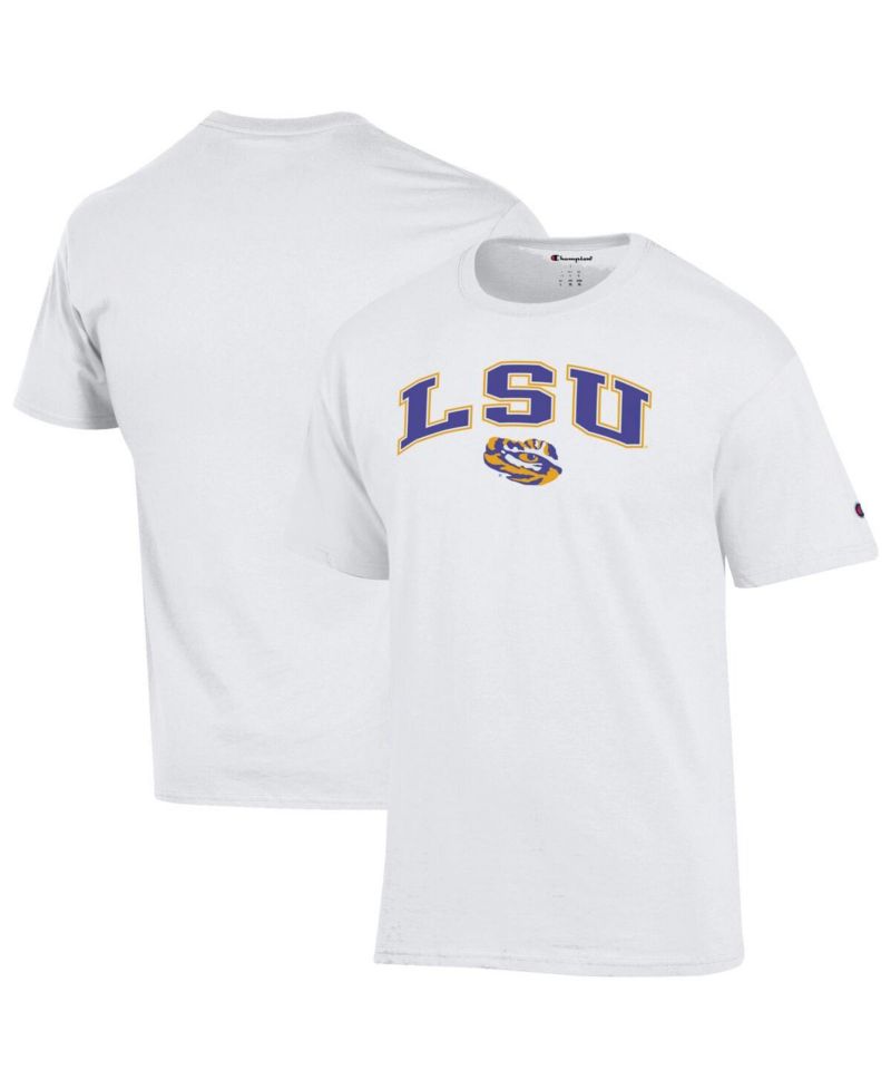 Men's White LSU Tigers Arch Over Logo T-Shirt
