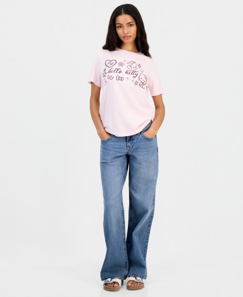 Juniors' Hello Kitty Icons Graphic-Print Tee