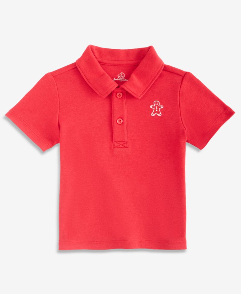 Baby Boys' 3M-24M Mix & Match Short-Sleeve Gingerbread Polo Top