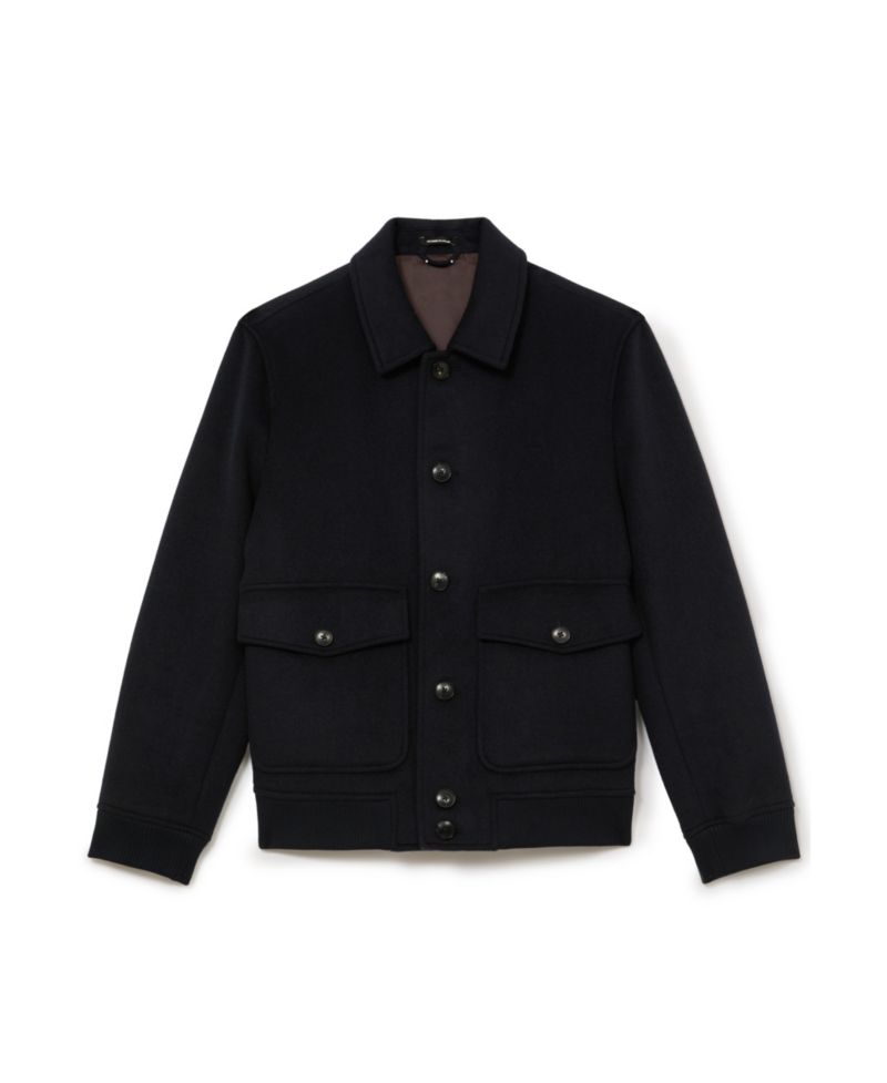 Men's Deluca Wool-Blend Flap-Pocket Bomber Jacket