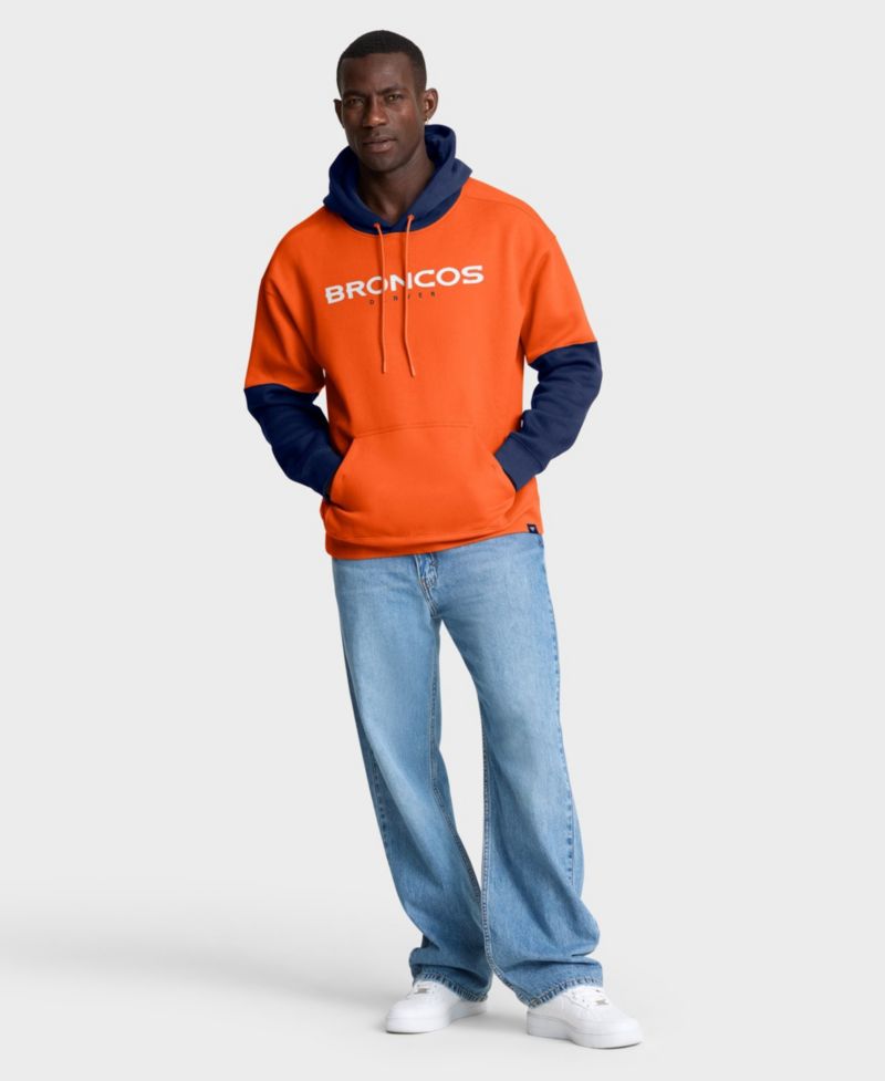 Men's Denver Broncos Relaxed-Fit Fleece Pullover Hoodie